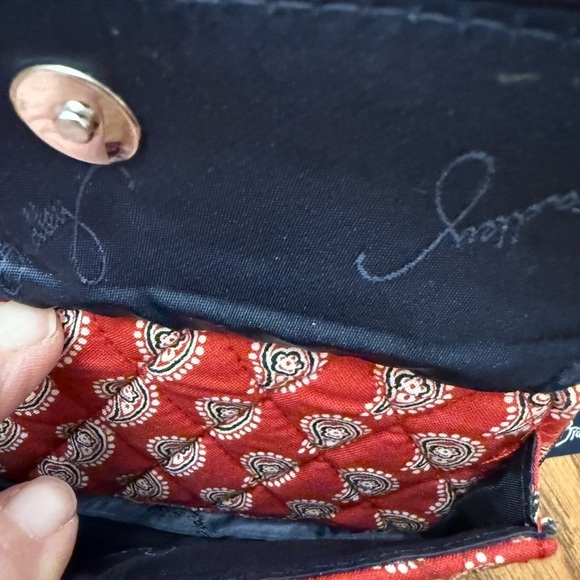 Vera Bradley Red Paisley Wallet/Crossbody - Picture 8 of 14